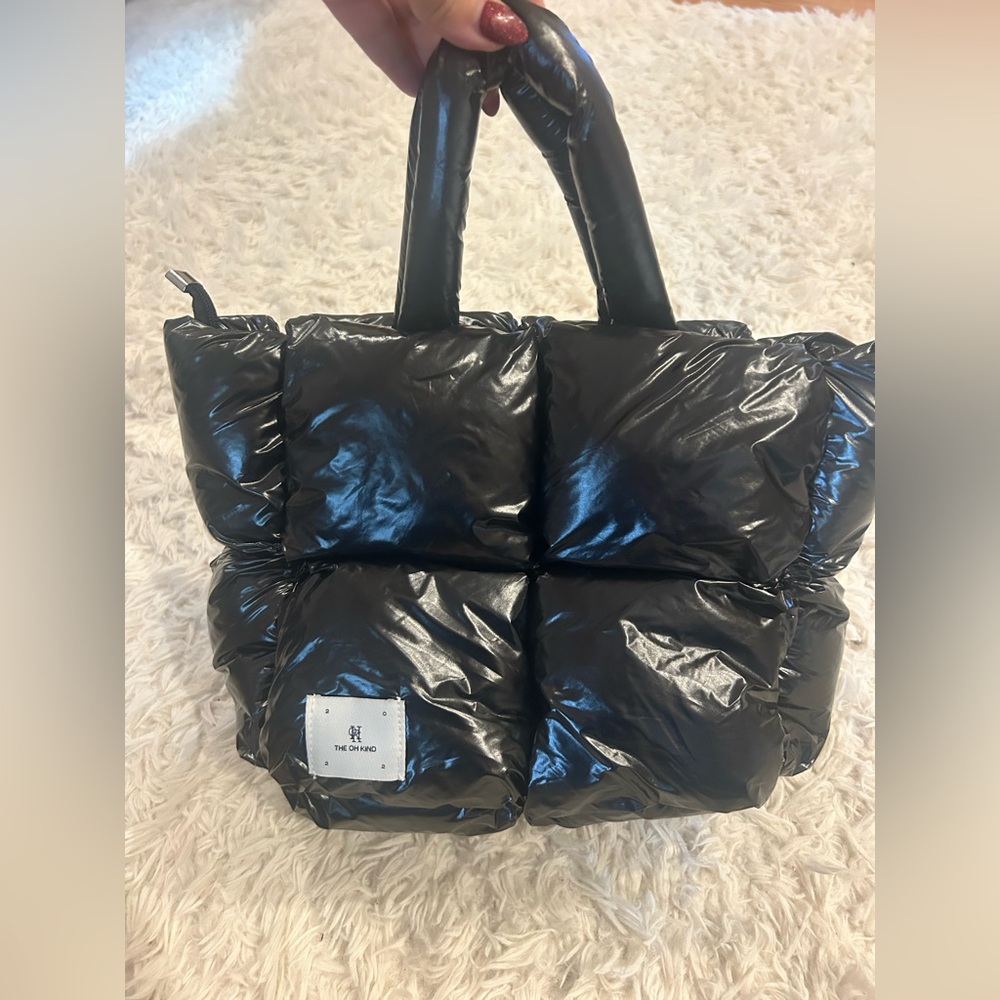 The Oh Kind— Black Quilted Tote mini Bag